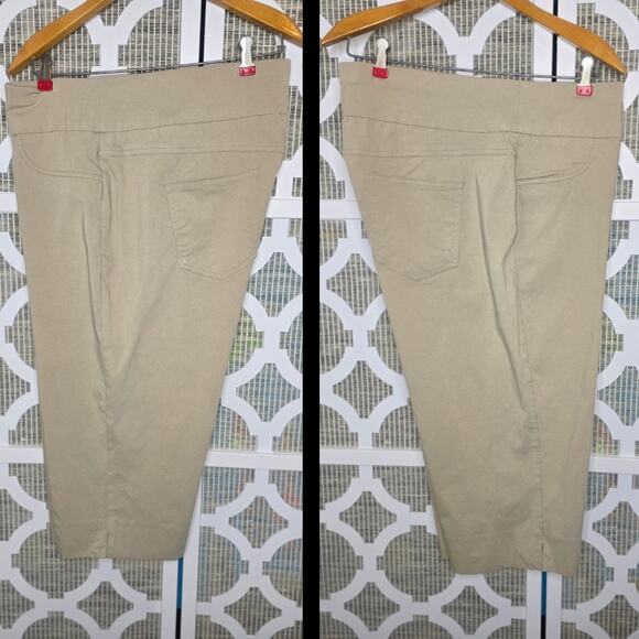 Ruby Rd. Khaki/Tan Stretch Pull On Capris Size 20W - Picture 2 of 9